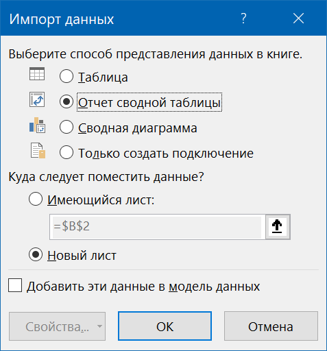 Выбор места для выгрузки