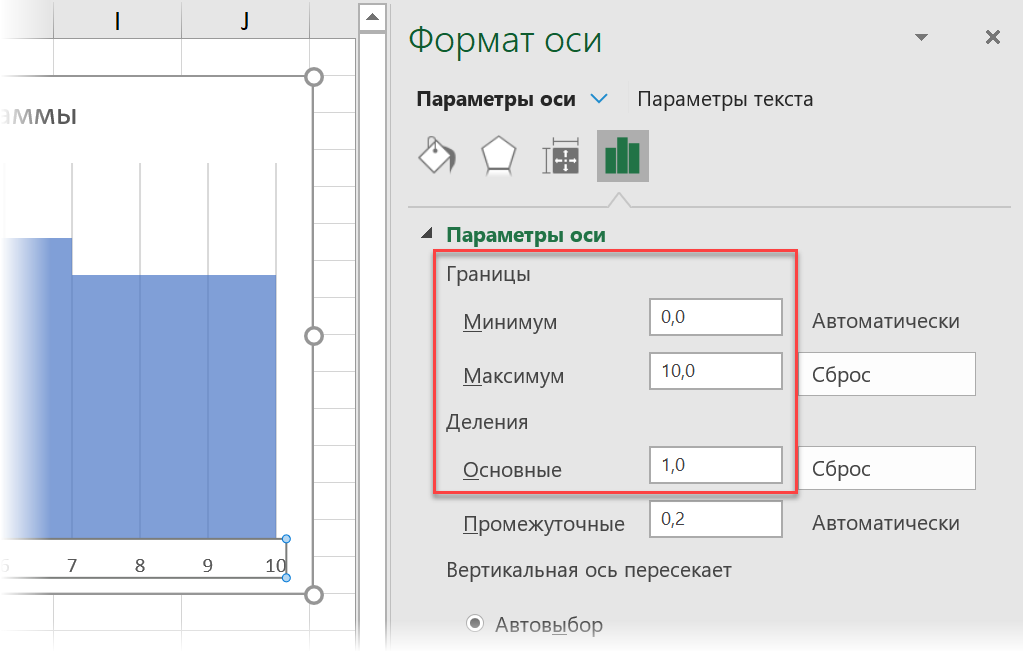 Настраиваем ось