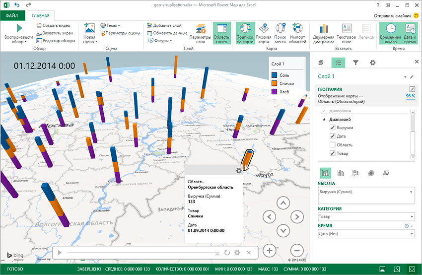 Power bi карта