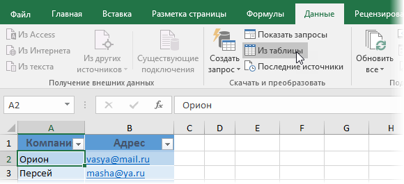 Загрузка в Power Query